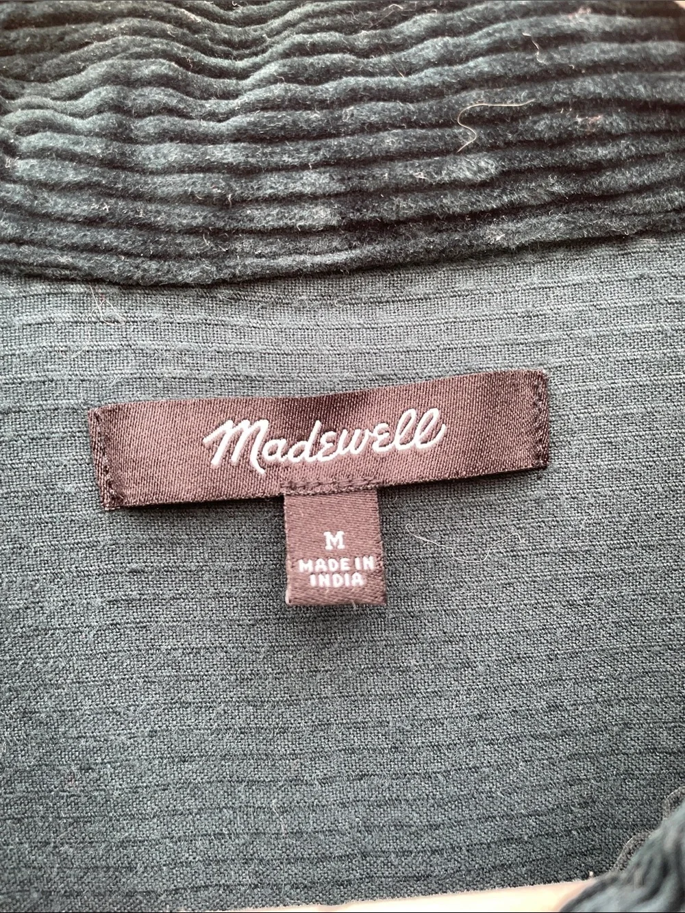 Madewell Kentwood Ancient Forest Corduroy Jacket Shirt Medium Button Up Pockets - Picture 7 of 15